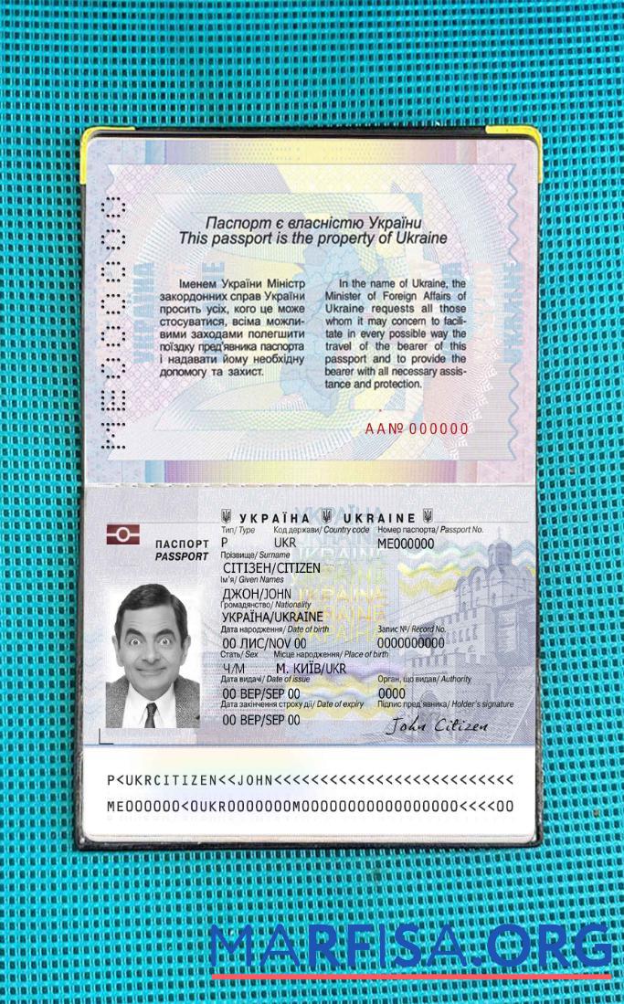 Realistic Ukraine pass 2015 present photo look template